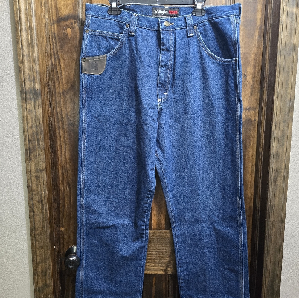 Mens Wrangler Riggs Denim Work Jeans 5 Pocket 38x34